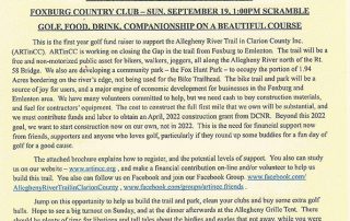 Letter descibing the golf outing